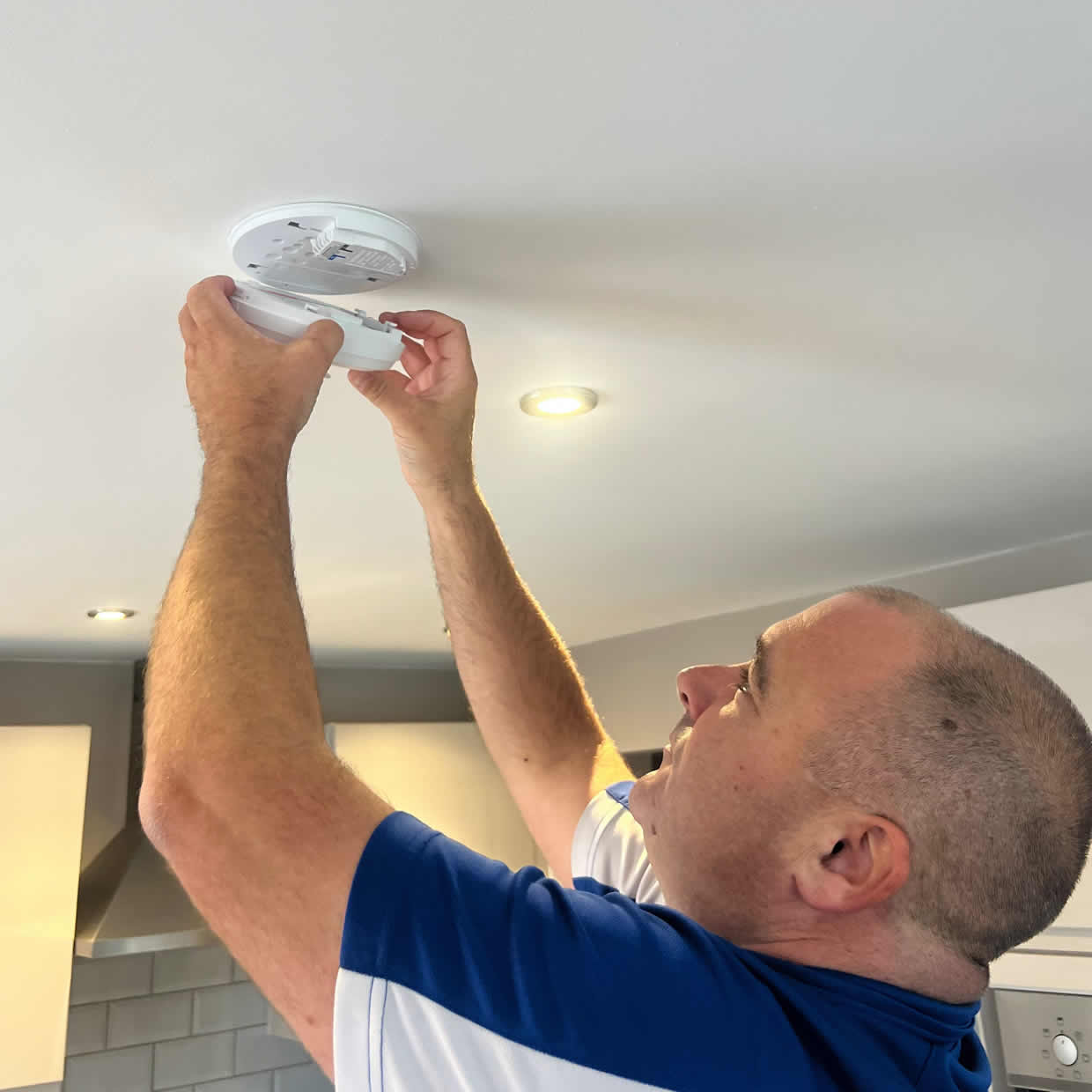 Smoke alarm providing fire safety protection in a Burgess Hill home